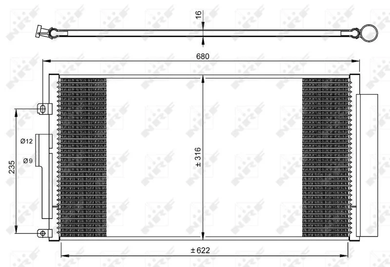 Condenser, air conditioning NRF 350071