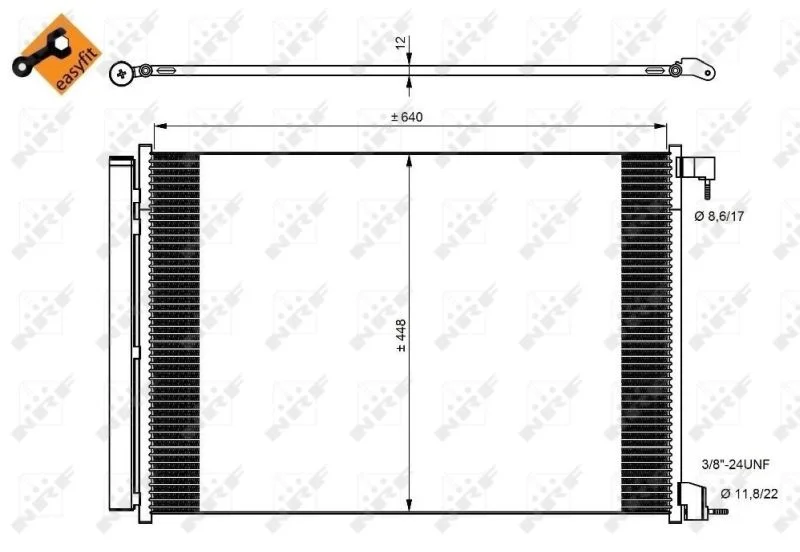 Condenser, air conditioning NRF 350082