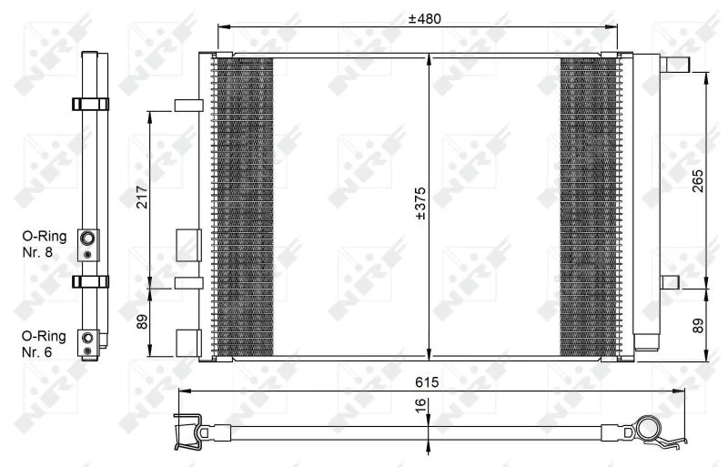 Condenser, air conditioning NRF 350095