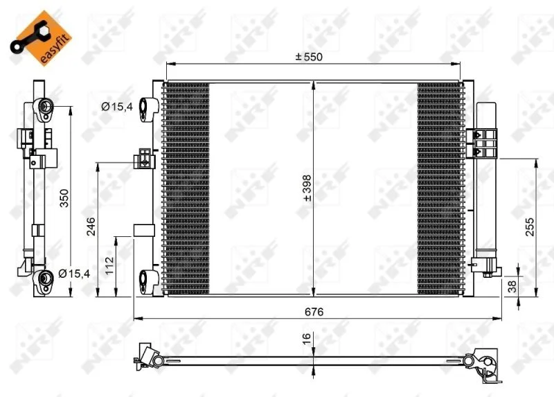 Condenser, air conditioning NRF 350210