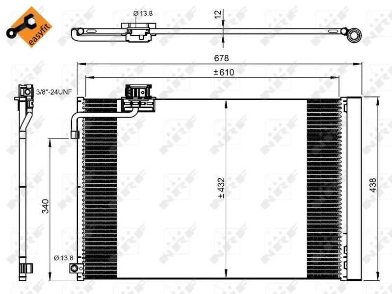 Condenser, air conditioning NRF 350214