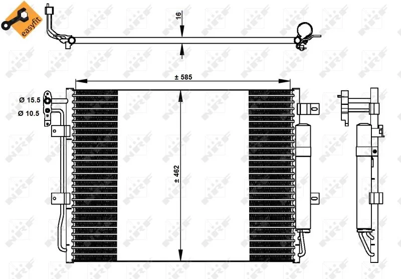 Condenser, air conditioning NRF 350330