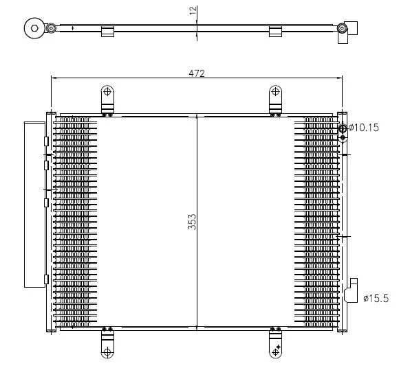 Condenser, air conditioning NRF 350371
