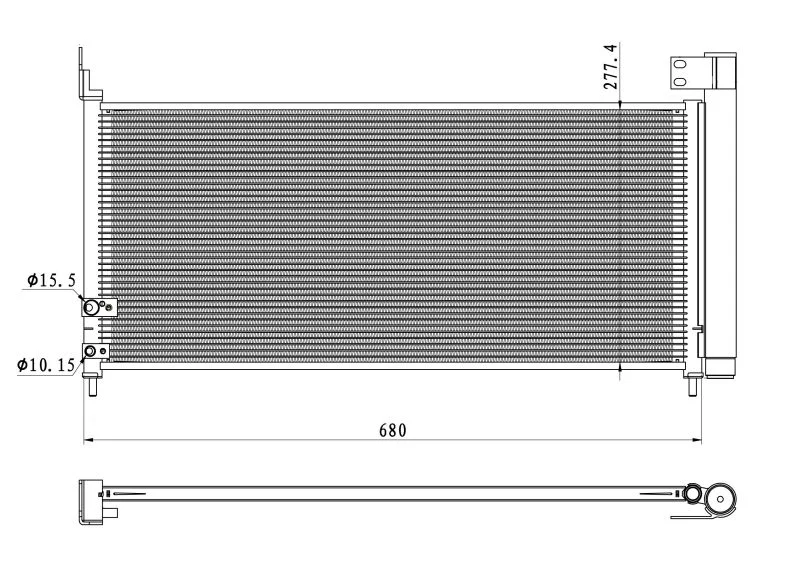 Condenser, air conditioning NRF 350423