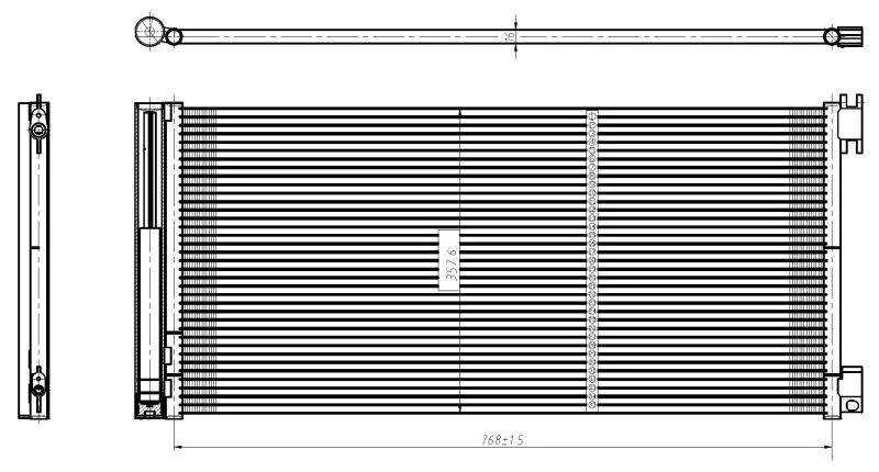 Condenser, air conditioning NRF 350429