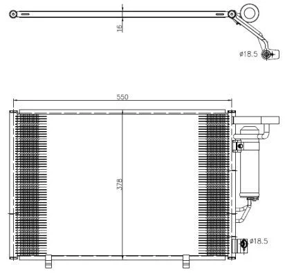 Condenser, air conditioning NRF 350456