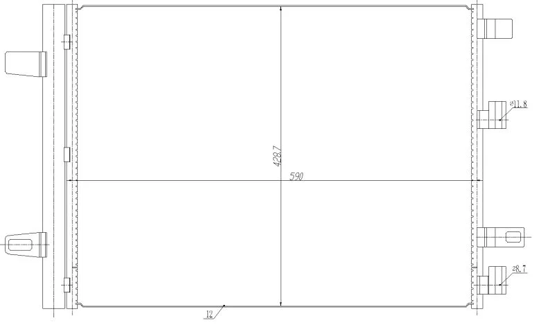 Condenser, air conditioning NRF 350465