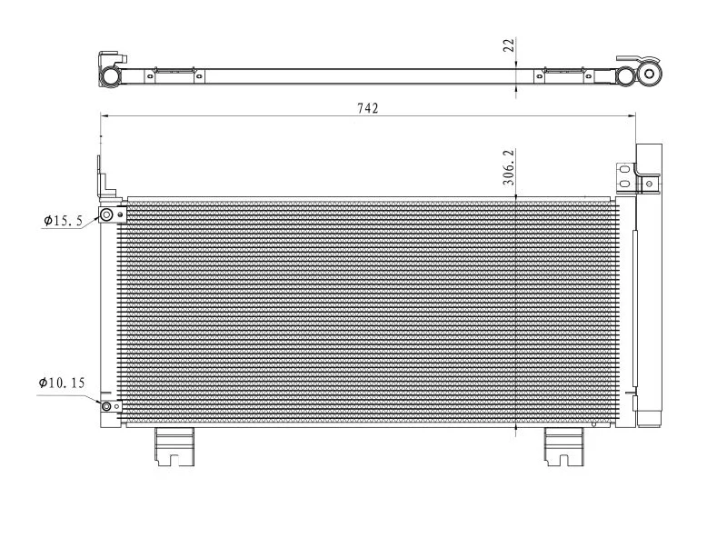 Condenser, air conditioning NRF 350488