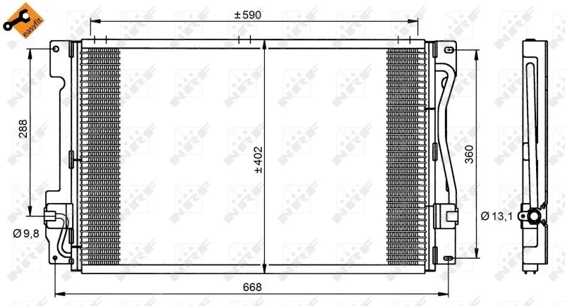 Condenser, air conditioning NRF 35151