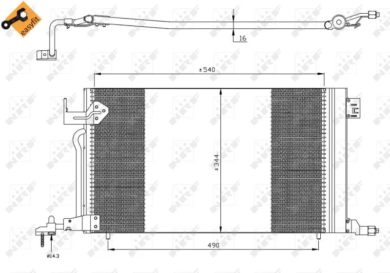 Condenser, air conditioning NRF 35304