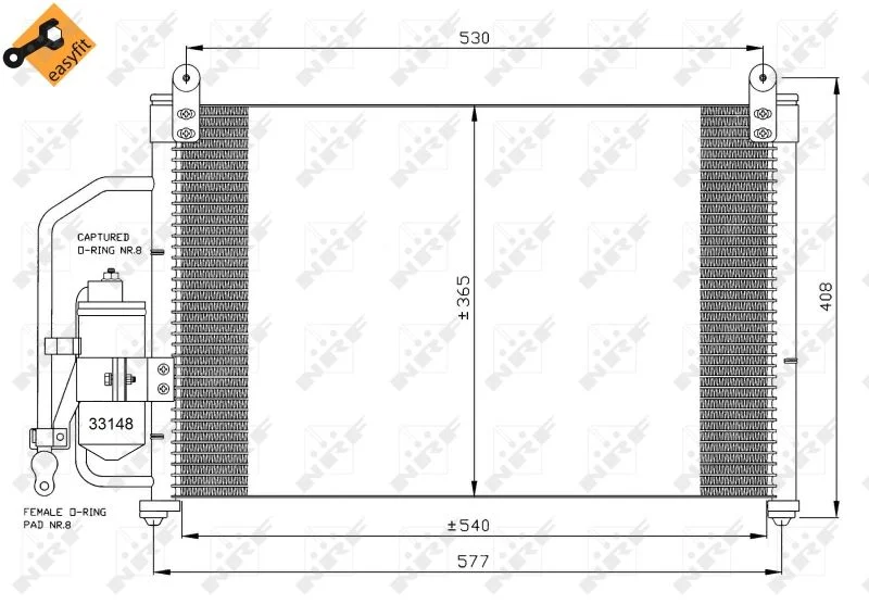 Condenser, air conditioning NRF 35393