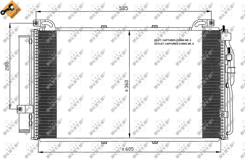 Condenser, air conditioning NRF 35477