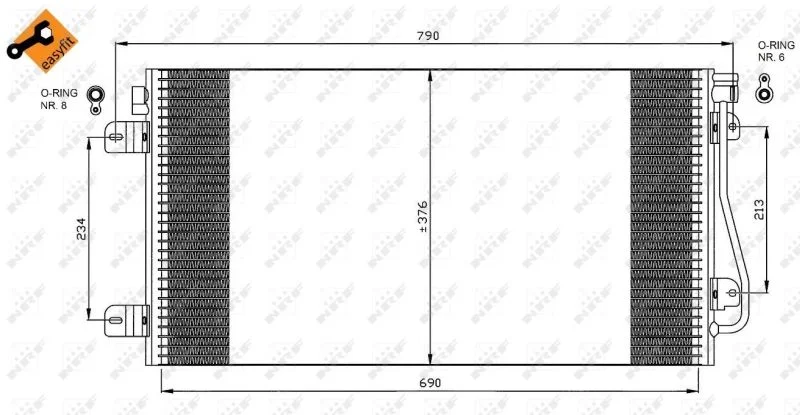 Condenser, air conditioning NRF 35484