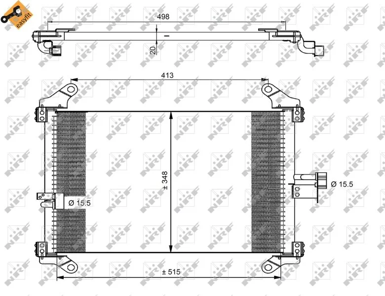 Condenser, air conditioning NRF 35494