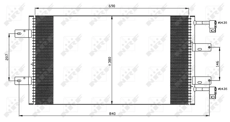 Condenser, air conditioning NRF 35505