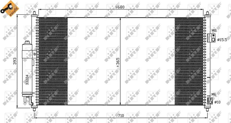 Condenser, air conditioning NRF 35550