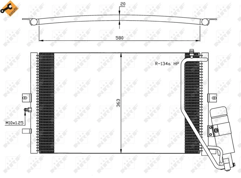 Condenser, air conditioning NRF 35558