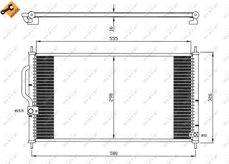 Condenser, air conditioning NRF 35627