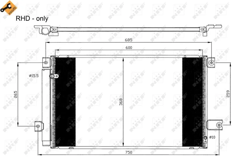 Condenser, air conditioning NRF 35629
