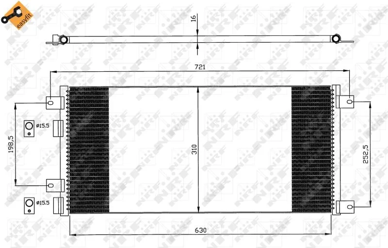 Condenser, air conditioning NRF 35643