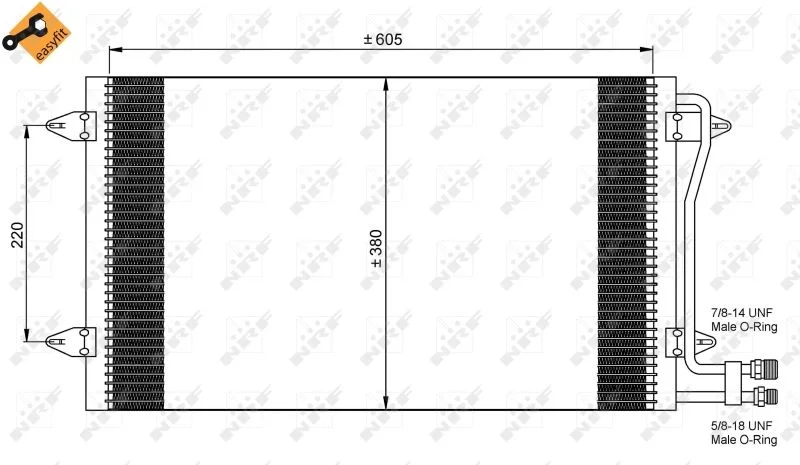 Condenser, air conditioning NRF 35656