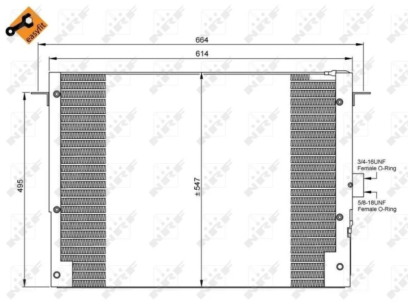 Condenser, air conditioning NRF 35657
