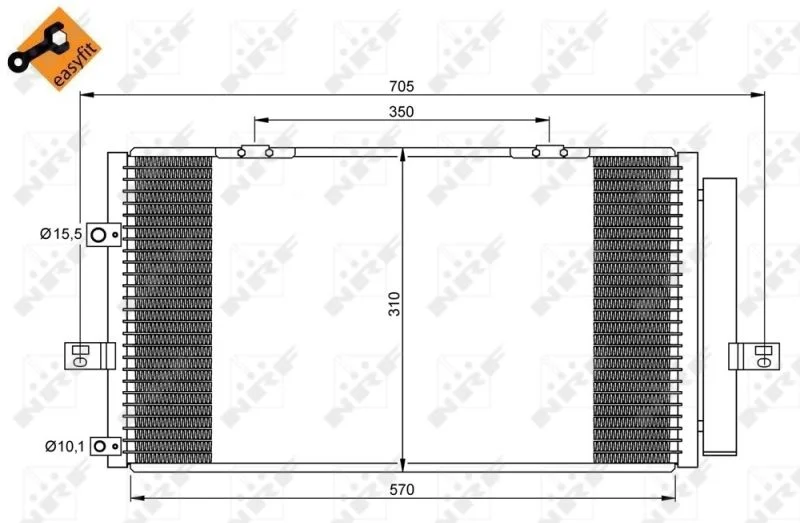 Condenser, air conditioning NRF 35659