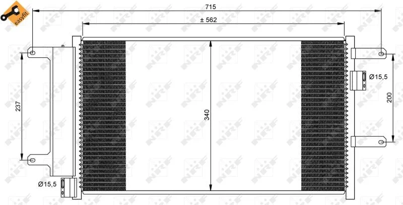 Condenser, air conditioning NRF 35751