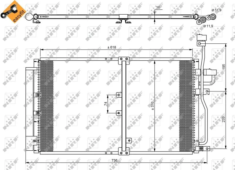 Condenser, air conditioning NRF 35797