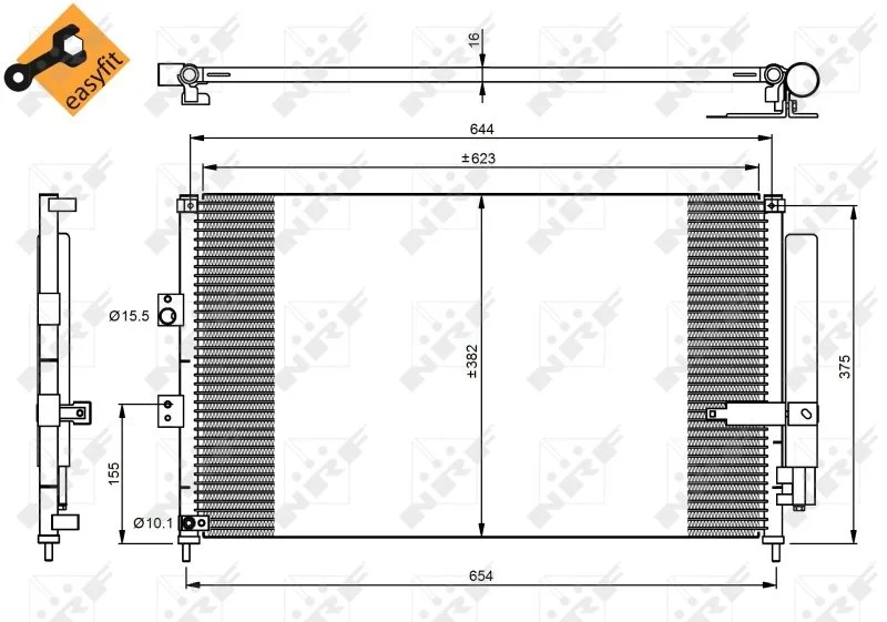 Condenser, air conditioning NRF 35865
