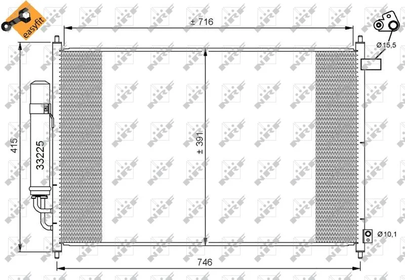 Condenser, air conditioning NRF 35866