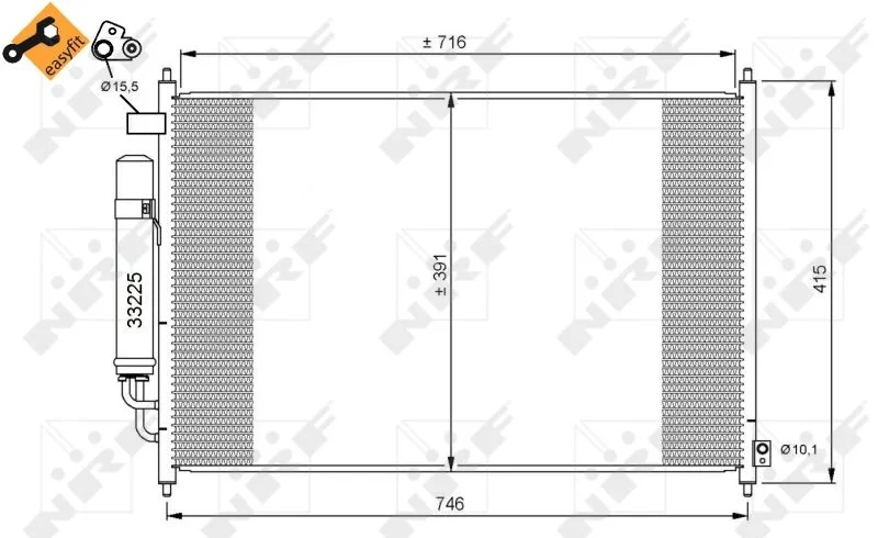 Condenser, air conditioning NRF 35867