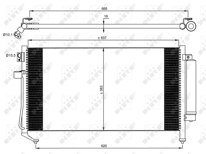 Condenser, air conditioning NRF 35869