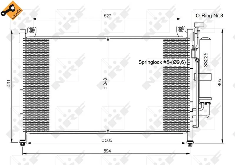 Condenser, air conditioning NRF 35870