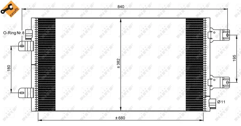 Condenser, air conditioning NRF 35880
