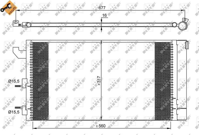 Condenser, air conditioning NRF 35883
