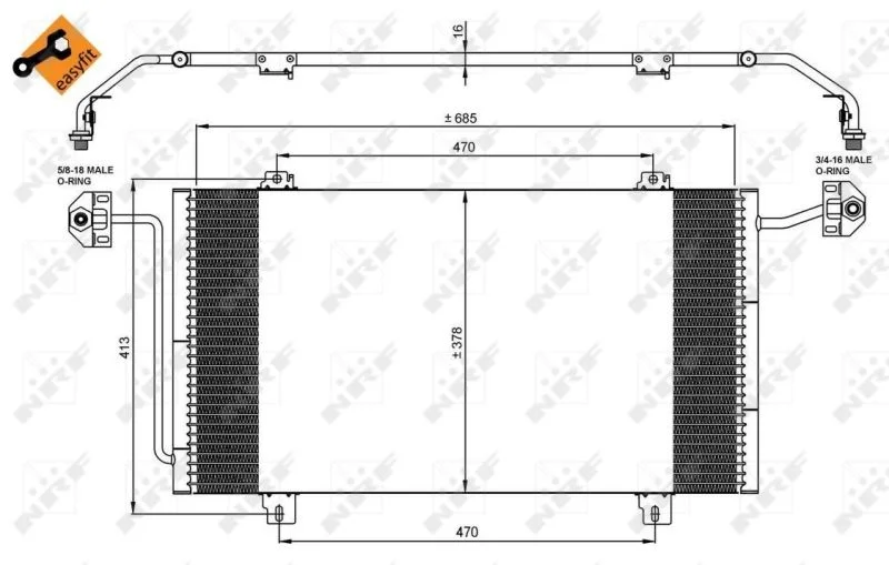 Condenser, air conditioning NRF 35908