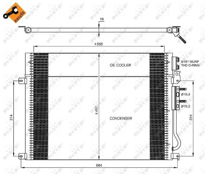 Condenser, air conditioning NRF 35920