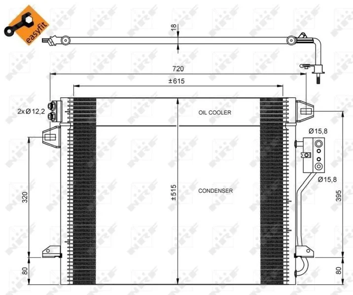 Condenser, air conditioning NRF 35928