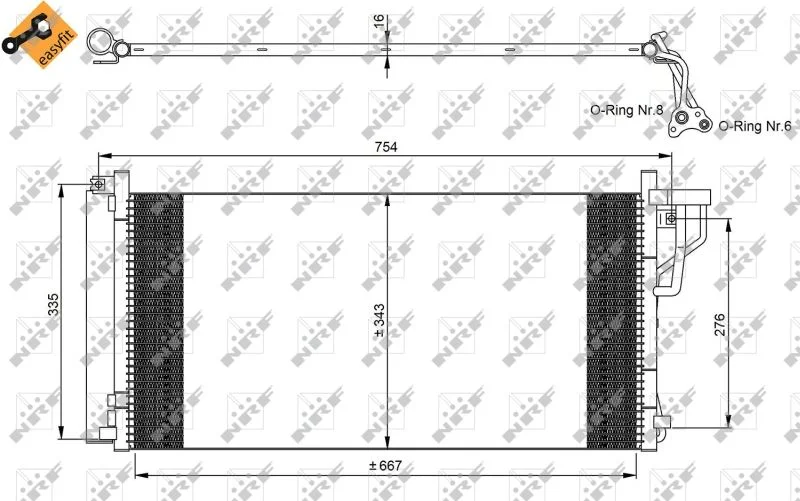 Condenser, air conditioning NRF 35962