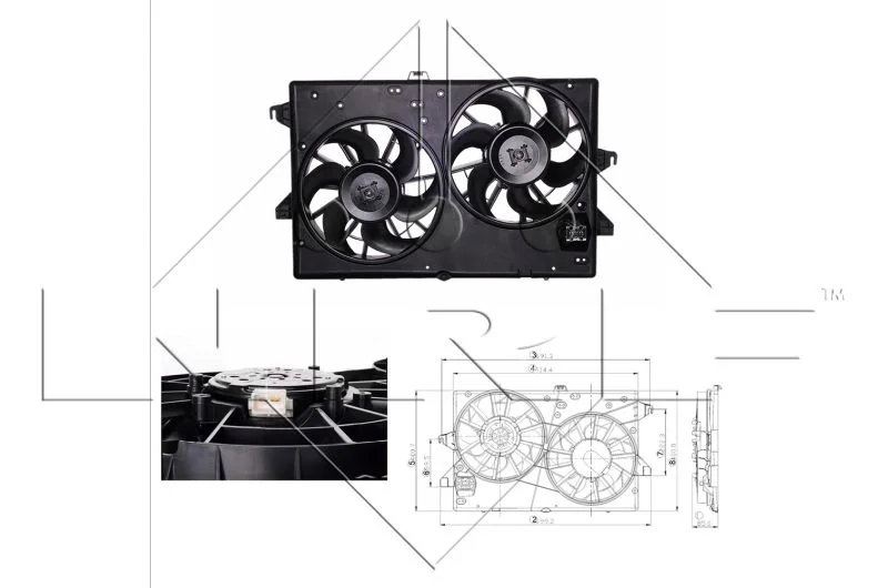 Ventilátor, chladenie motora NRF 47000