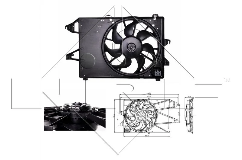 Ventilátor, chladenie motora NRF 47005