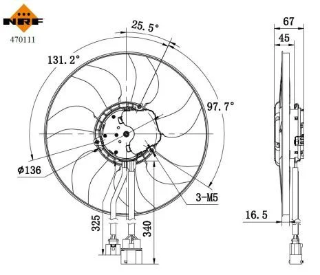 Fan, engine cooling NRF 470111