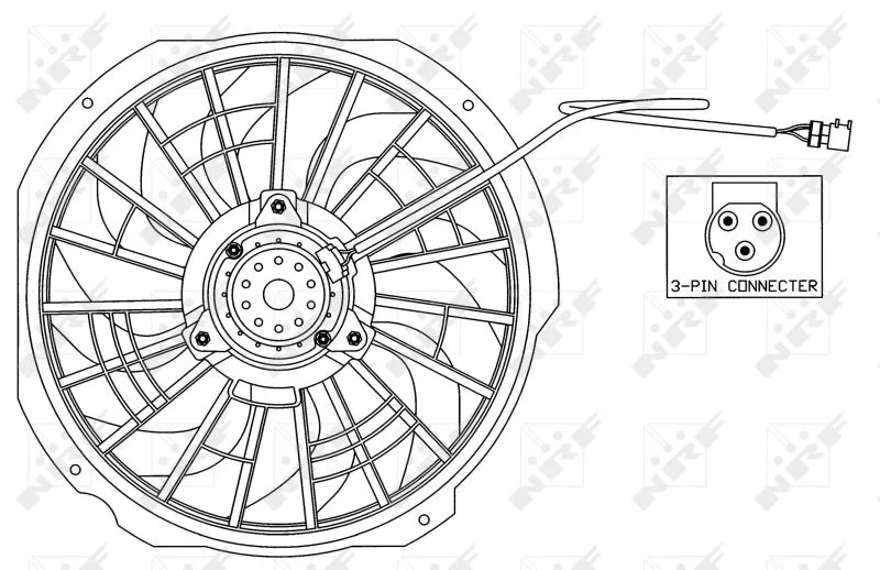 Fan, engine cooling NRF 47025