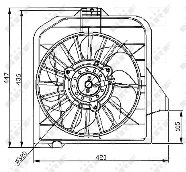 Ventilátor, chladenie motora NRF 47032