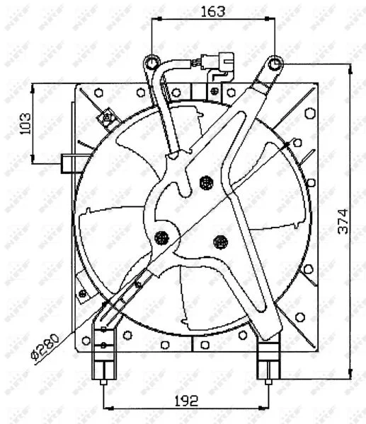 Ventilátor, chladenie motora NRF 47044