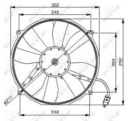 Ventilátor, chladenie motora NRF 47046