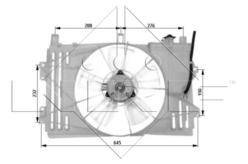 Ventilátor, chladenie motora NRF 47053