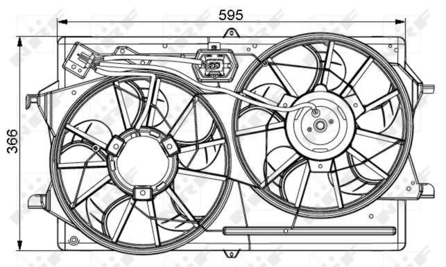Ventilátor, chladenie motora NRF 47061