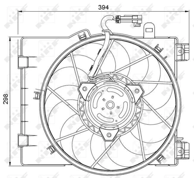 Ventilátor, chladenie motora NRF 47063